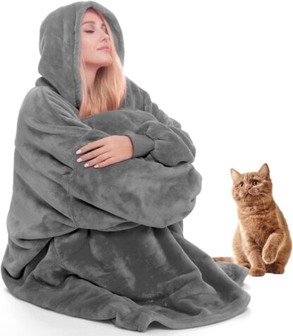 Lengthened Oversized Blanket Hoodie Wearable Blanket